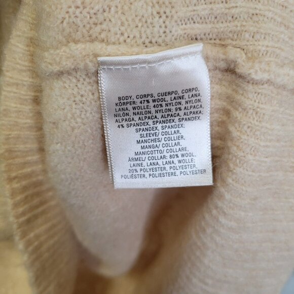 Anthropologie Moth Women's Small Pullover Sweater Tan Wool Alpaca Blend - Picture 5 of 5